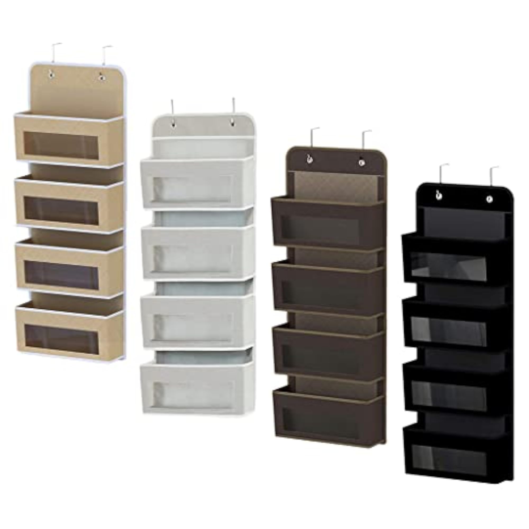 Door Closet Organizer 4 Pockets Wall Hanging